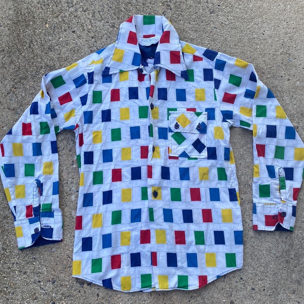 VINTAGE Rob Roy sz 10 button up color black shirt